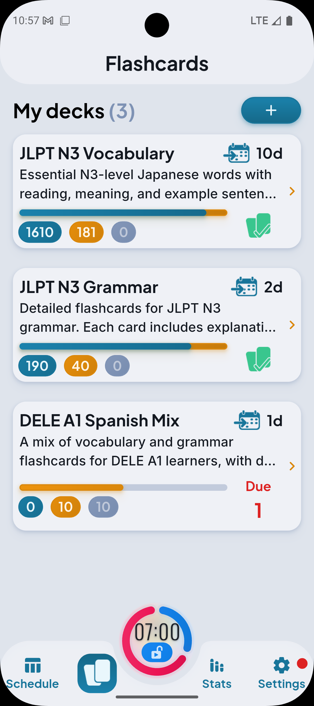 The decks I'll be using for my journey to reach N3